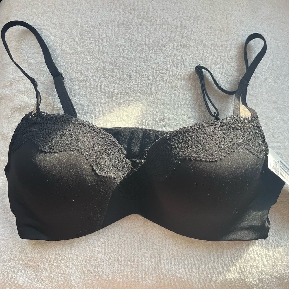 Felina Paramour Bra Sz 34C in Black NEW!
